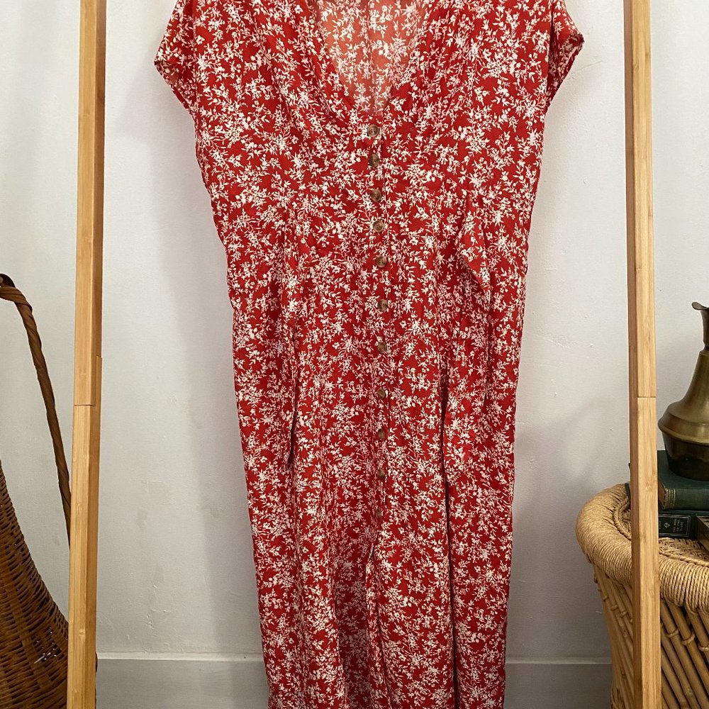 Day to Day Blu Pepper red maxi dress size large